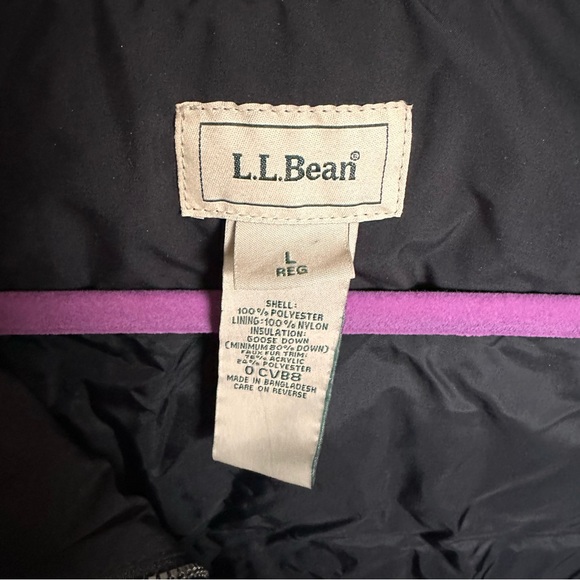 L.L. Bean Women Size L Black Goose Down Puffer Vest Full Zip 0CVB8 - Picture 4 of 5